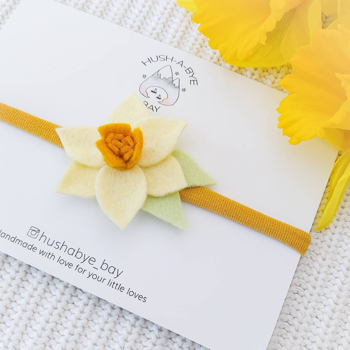 Daffodil Headband, Easter Headband, Baby Headband, Easter Baby Headband, Felt Daffodil, Flower Headband, Welsh, St Davids Day, World Cup