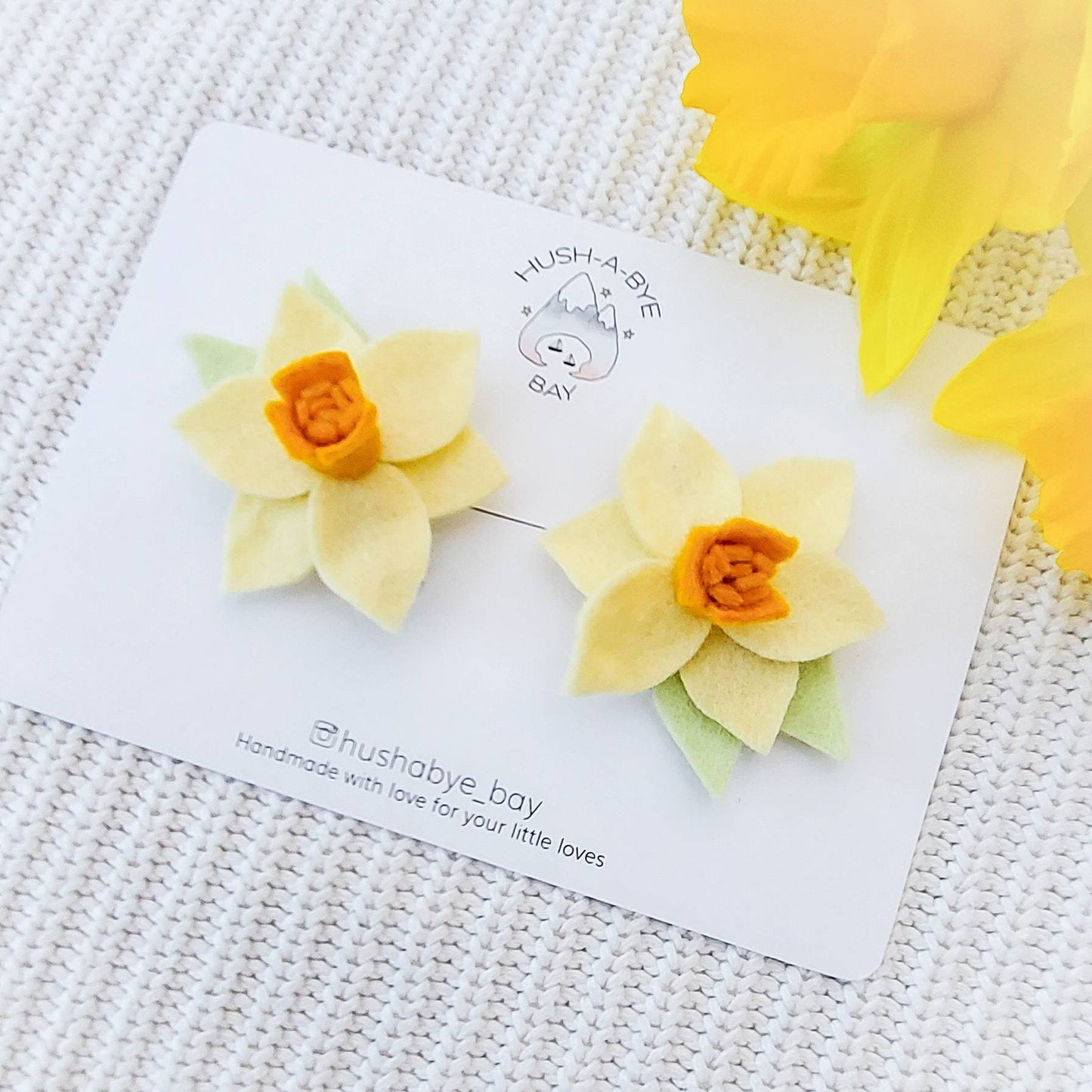Daffodil Hair Clip, Easter Hair Clip, Baby Hair Clip, Toddler Hair Clip, Easter Gift, St Davids Day, Welsh