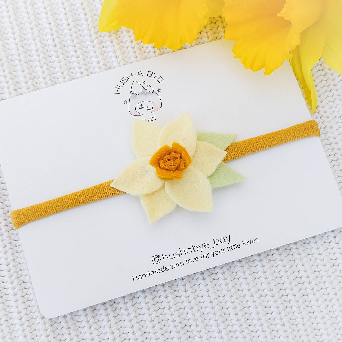 Daffodil Headband, Easter Headband, Baby Headband, Easter Baby Headband, Felt Daffodil, Flower Headband, Welsh, St Davids Day, World Cup
