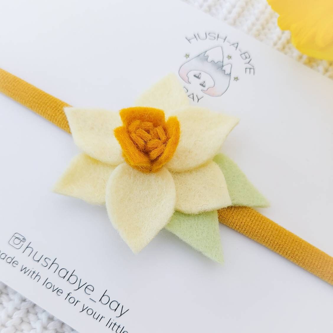 Daffodil Headband, Easter Headband, Baby Headband, Easter Baby Headband, Felt Daffodil, Flower Headband, Welsh, St Davids Day, World Cup