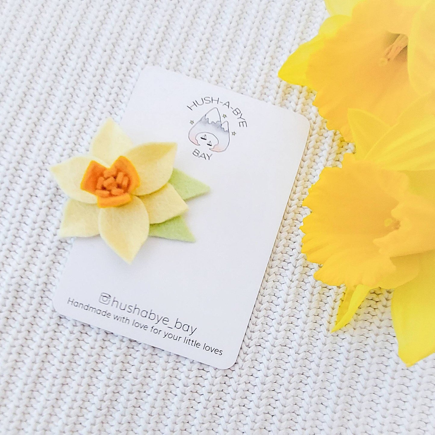 Daffodil Hair Clip, Easter Hair Clip, Baby Hair Clip, Toddler Hair Clip, Easter Gift, St Davids Day, Welsh