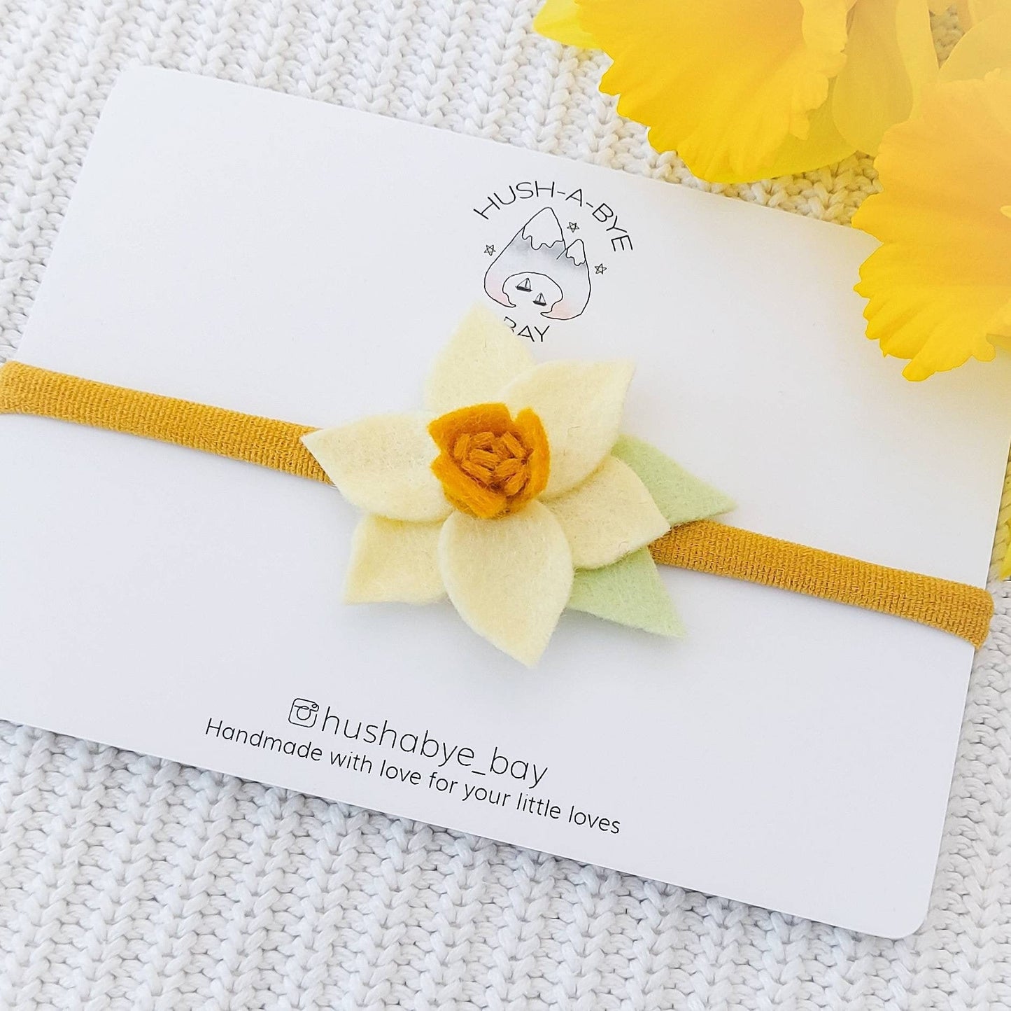 Daffodil Headband, Easter Headband, Baby Headband, Easter Baby Headband, Felt Daffodil, Flower Headband, Welsh, St Davids Day, World Cup