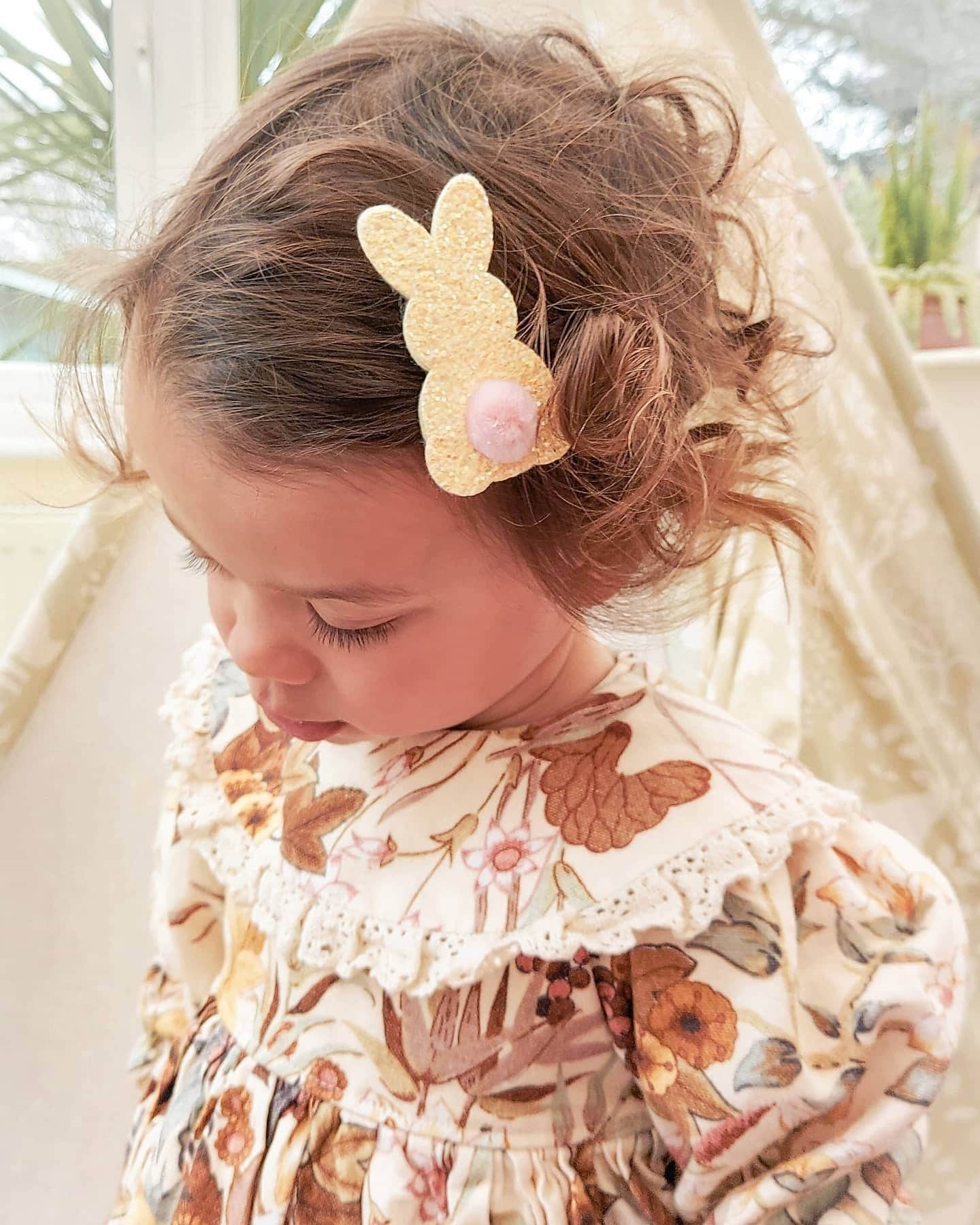 Easter Hair Clip, Bunny Hair Clip, Rabbit Hair Clip, Toddler Hair Clip, Easter Bunny, Sparkly Bunny, Girls Easter Gift, Easter Barrette