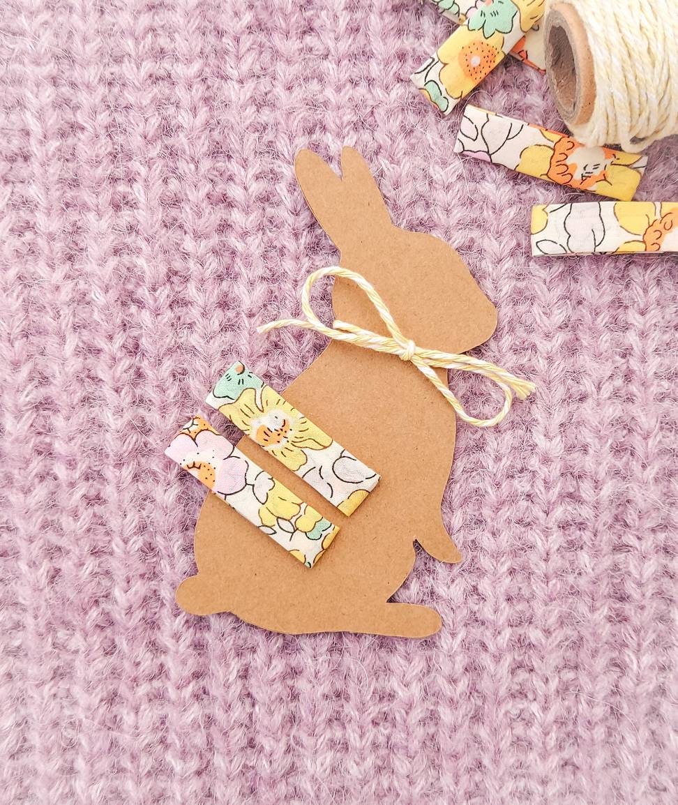 Easter Hair Clips, Easter Gift, Easter Gift Box ideas, Liberty Hair Clips, Fringe Clips, Easter Bunny, Toddler Hair Clips, Baby Hair Clips