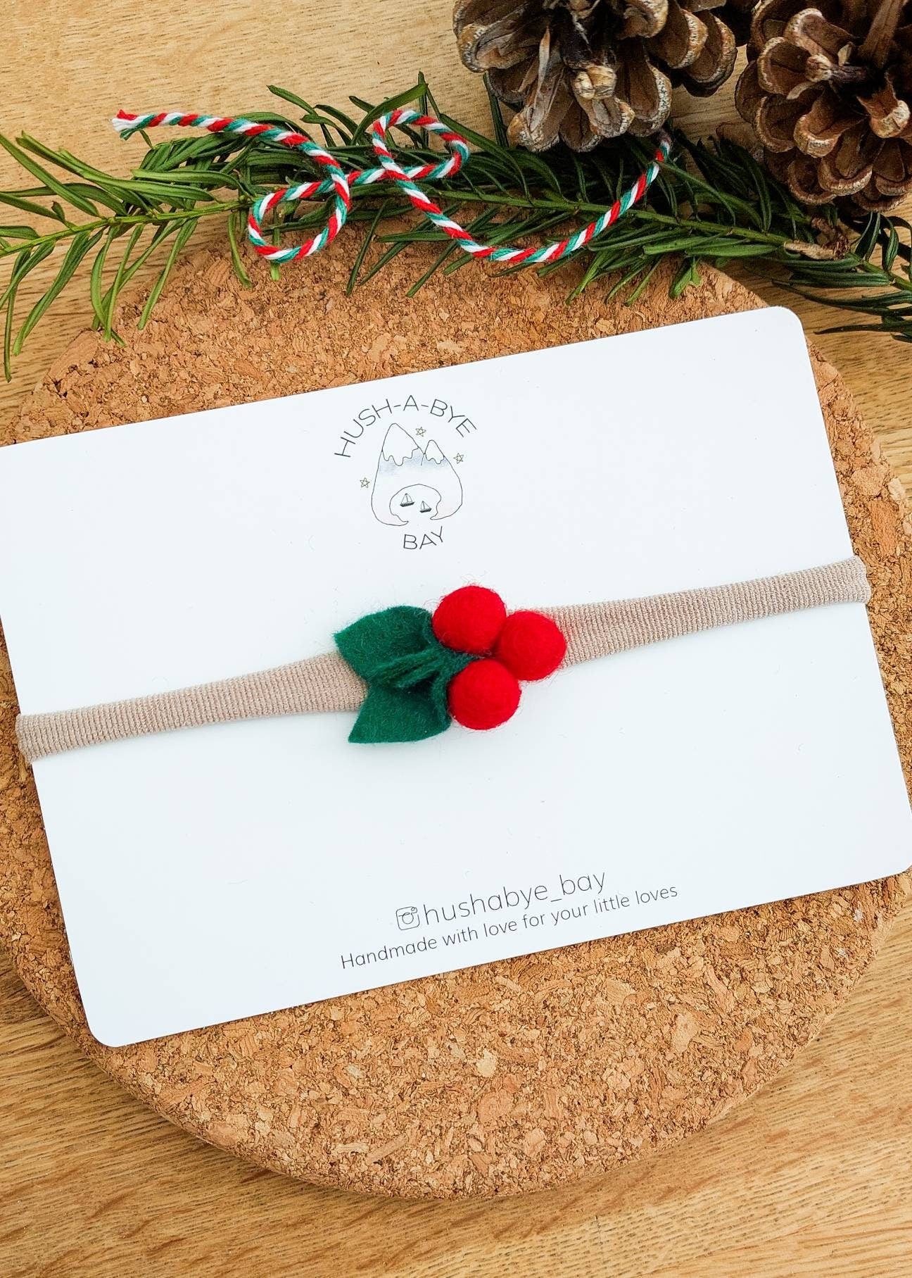 Holly Headband, Holly Hairband, Baby Headbands, Christmas Headband, Toddler Headbands, Baby Headbands, Newborn Headbands, Felt Holly Leaf