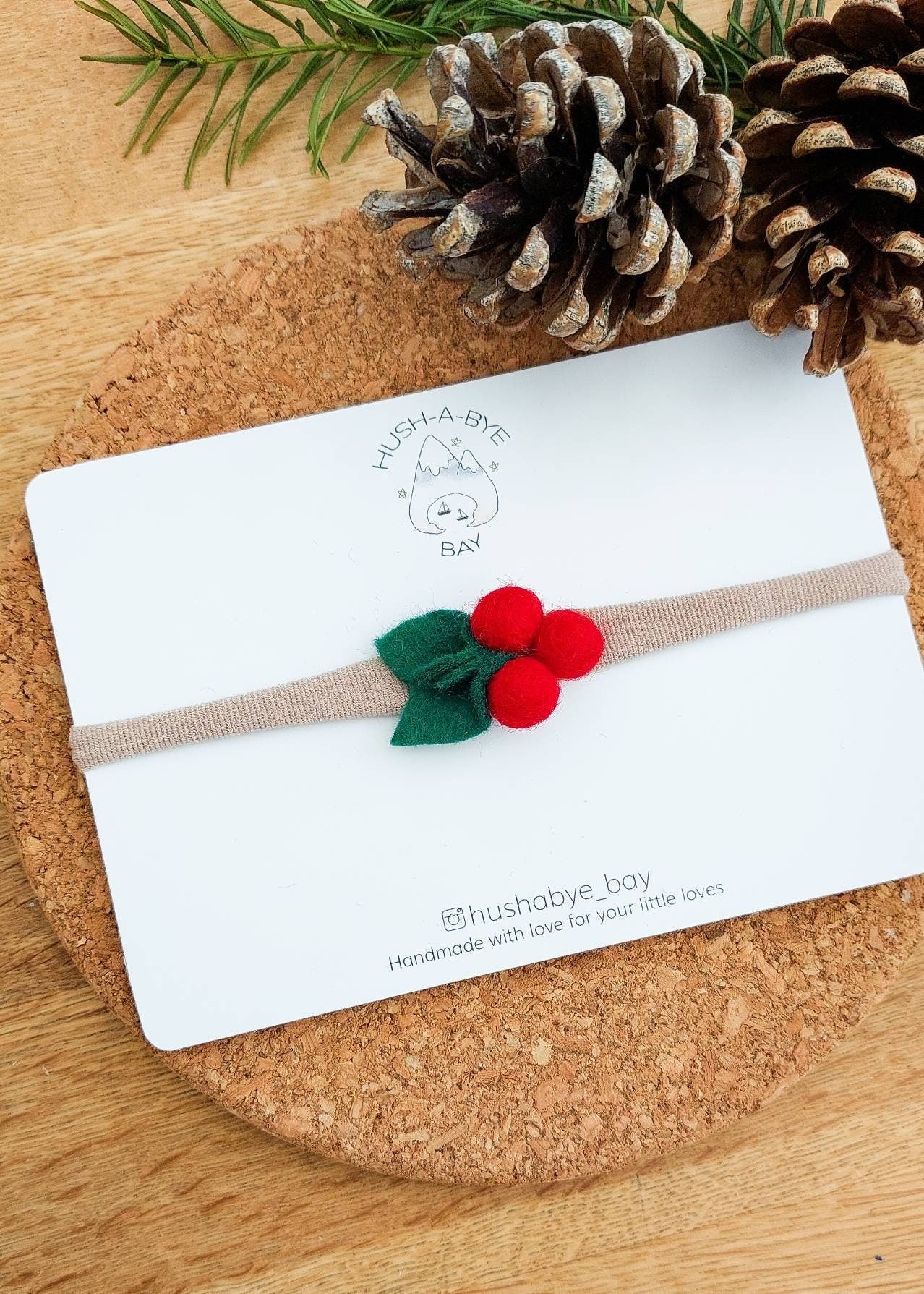 Holly Headband, Holly Hairband, Baby Headbands, Christmas Headband, Toddler Headbands, Baby Headbands, Newborn Headbands, Felt Holly Leaf