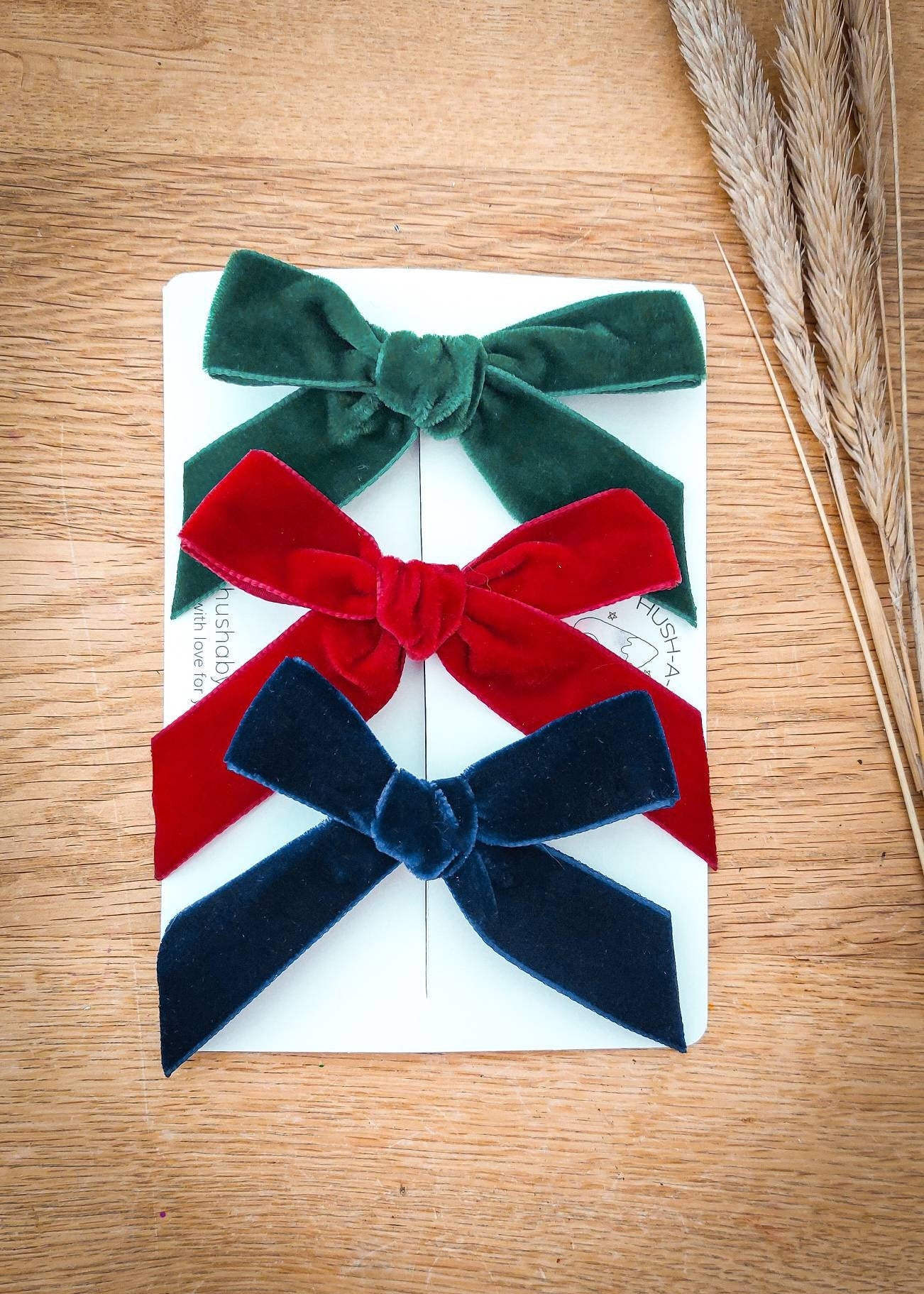 Christmas Velvet Hair Bows, Red Velvet Bows, Velvet Bows, Navy Bow, Baby Bows, Toddler Hair Bows, Girls Hair Bows, Bottle Green Hair Bows