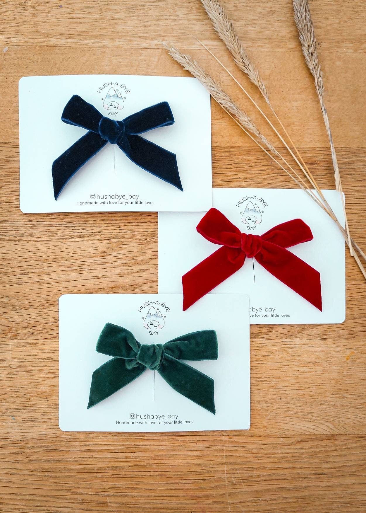 Christmas Velvet Hair Bows, Red Velvet Bows, Velvet Bows, Navy Bow, Baby Bows, Toddler Hair Bows, Girls Hair Bows, Bottle Green Hair Bows