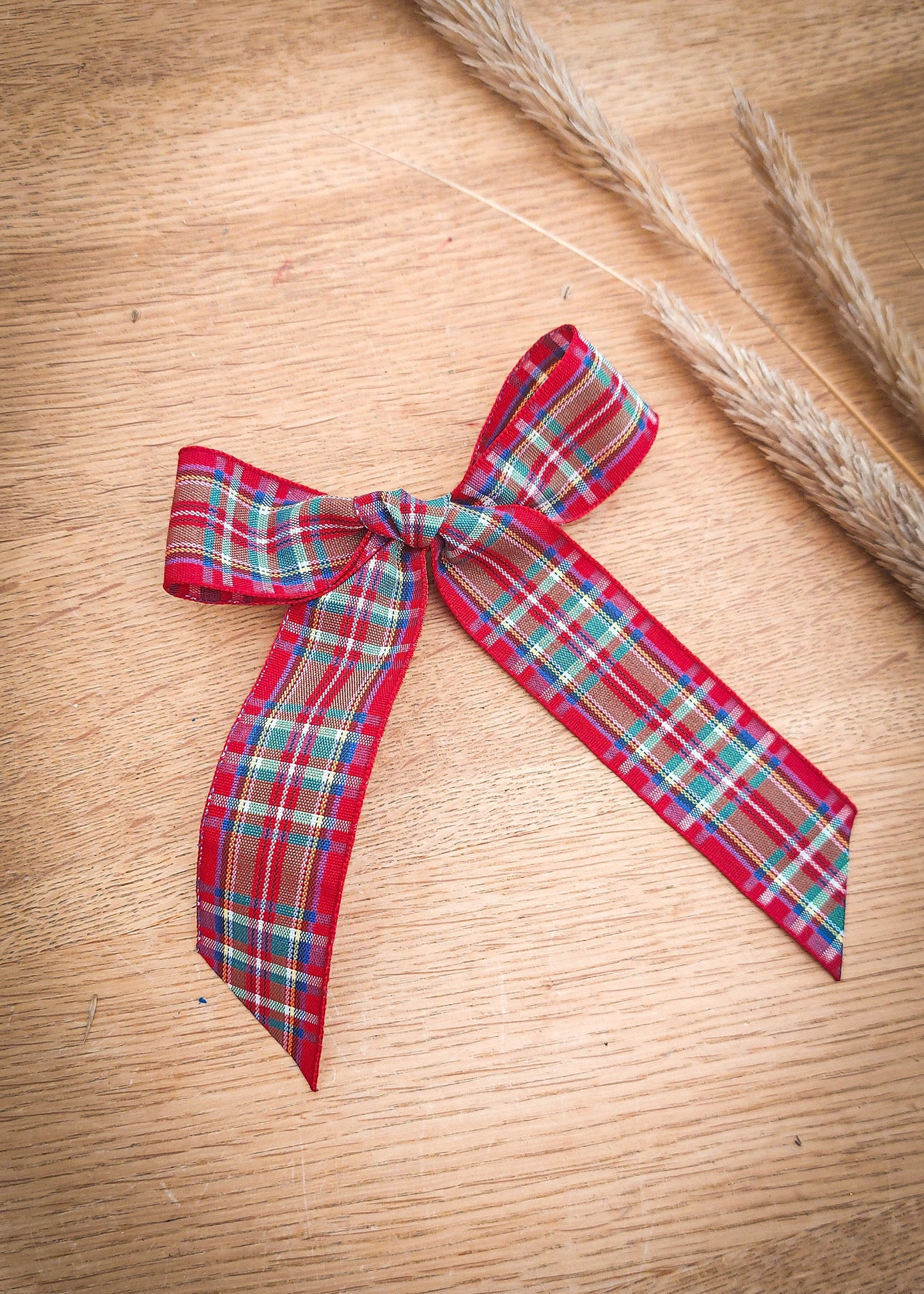 Tartan Hair Bow, Baby Hair Clips, Red Tartan Bow, Christmas Bow, Girls Bows, Green Tartan Bow, Longtail Bow, Toddler Bows, Toddler Hair Clip