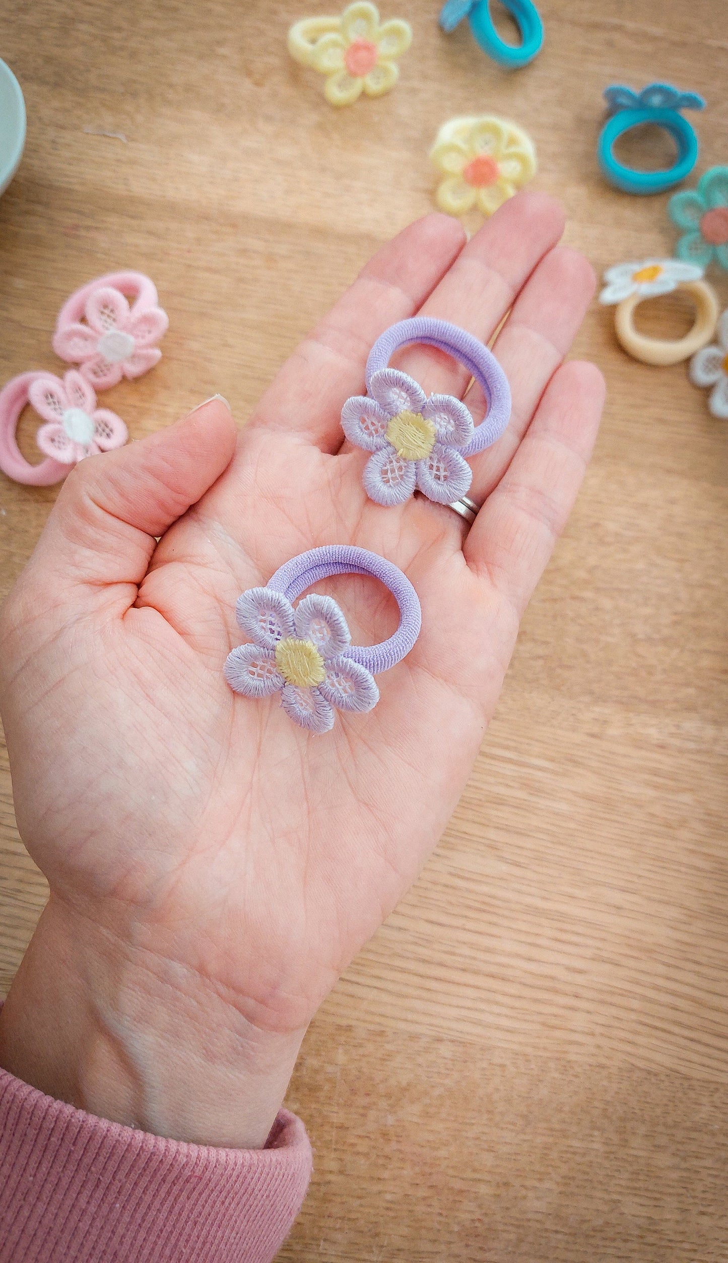Pair of Baby Hair Ties, Toddler Hair Bands, Baby Hair Bands, Soft Hair Bobbles, Mini Hair Bands, Small Elastics, No Snag Bands