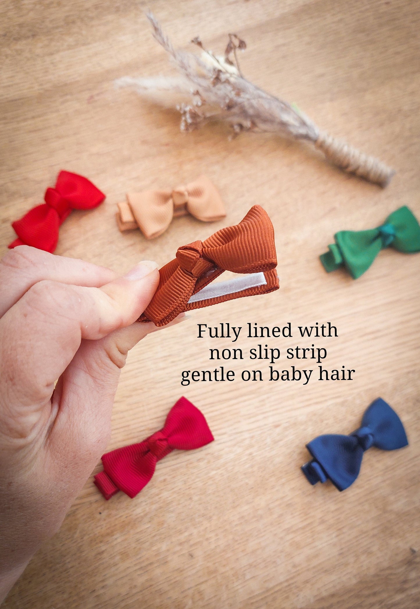 Baby Bows, Baby Hair Clips, Fully Lined Clips, Baby Fringe Clips, First Hair Clips, Toddler Hair Clips, Gentle Hair Clips, Fully Lined Bows