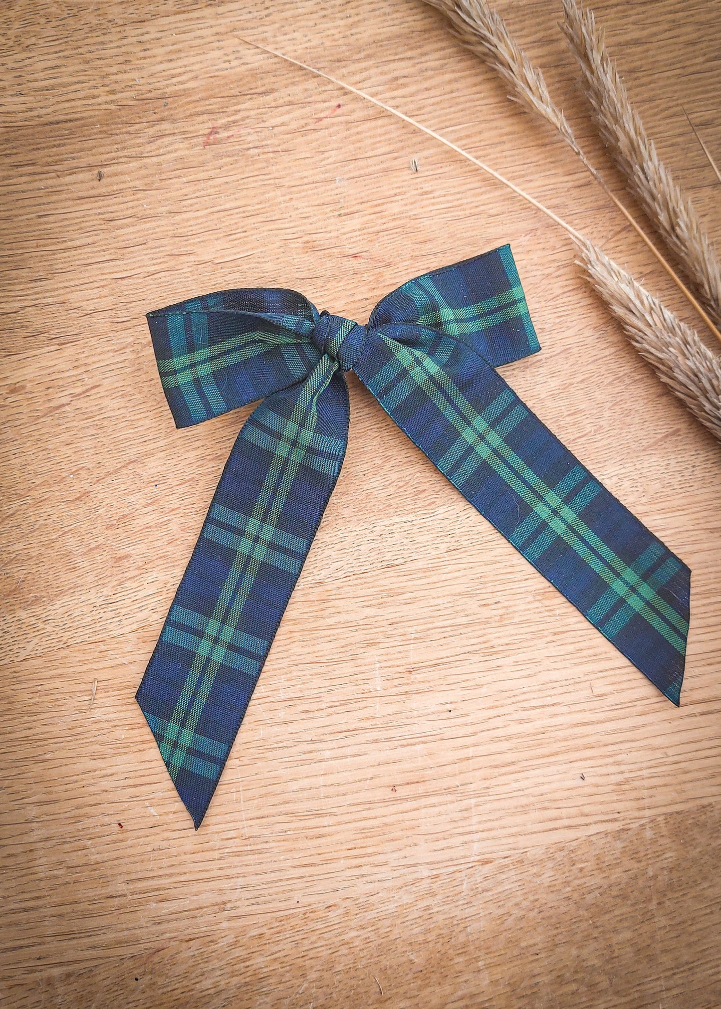 Tartan Hair Bow, Baby Hair Clips, Red Tartan Bow, Christmas Bow, Girls Bows, Green Tartan Bow, Longtail Bow, Toddler Bows, Toddler Hair Clip