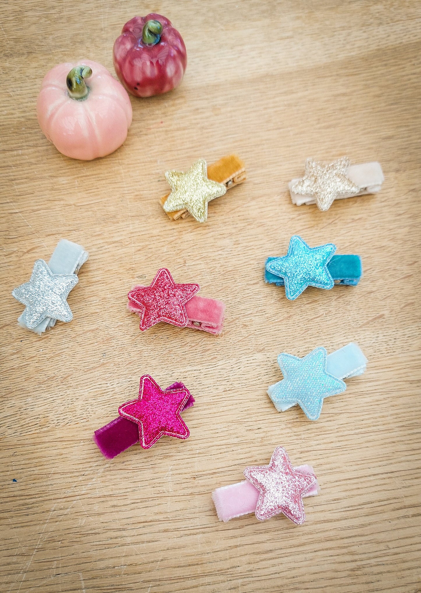 Star Hair Clips, Baby Hair Clips, Christmas Hair Clips, Velvet Hair Clips, Toddler Hair Clips, Star Fringe Clip, Glitter Clips, Fully Lined