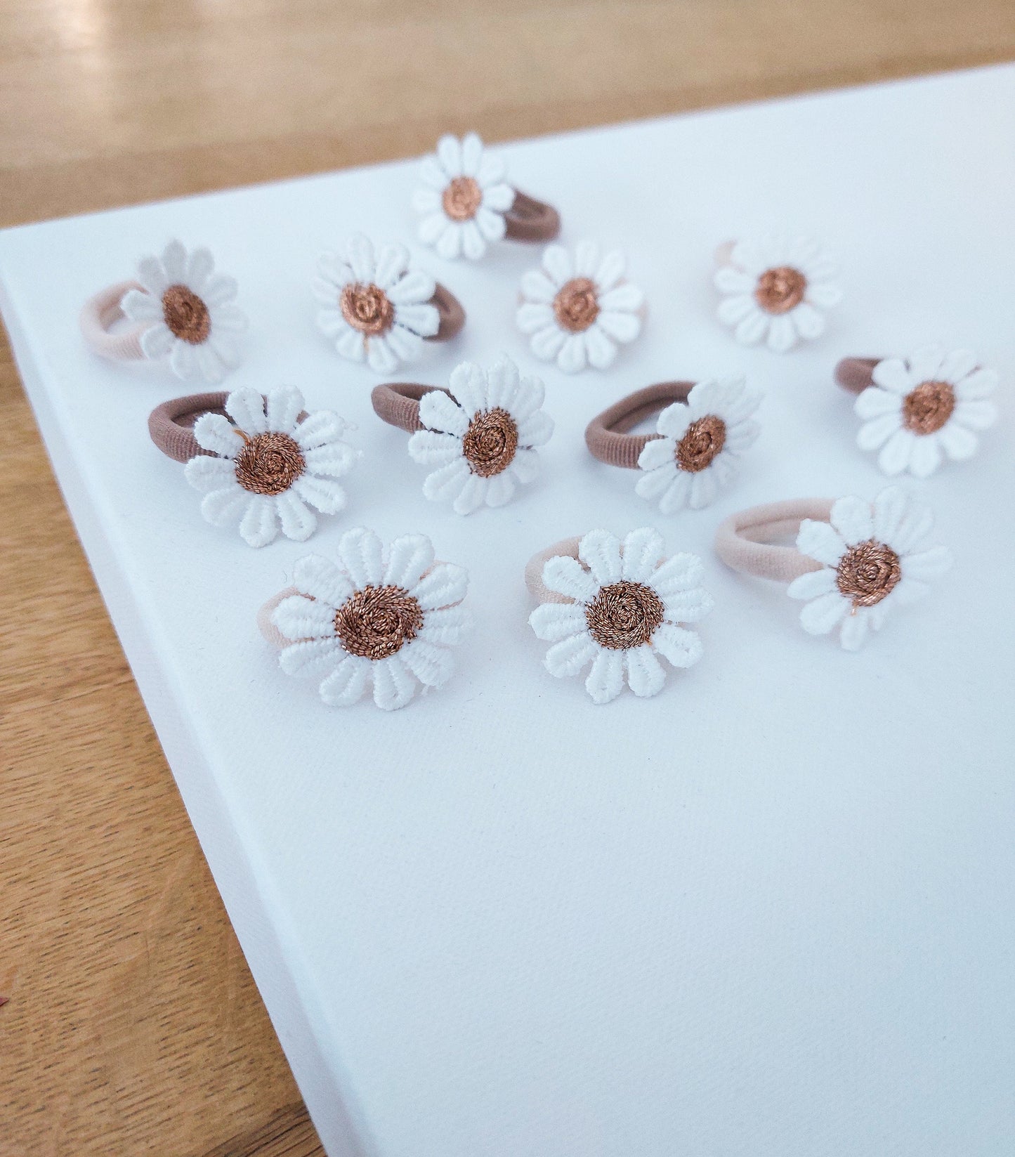 Pair of Baby Hair Ties, Toddler Hair Bands, Daisy Hair Ties, Baby Hair Bands, Soft Hair Bobbles, Mini Hair Bands, Small Elastics, No Snag