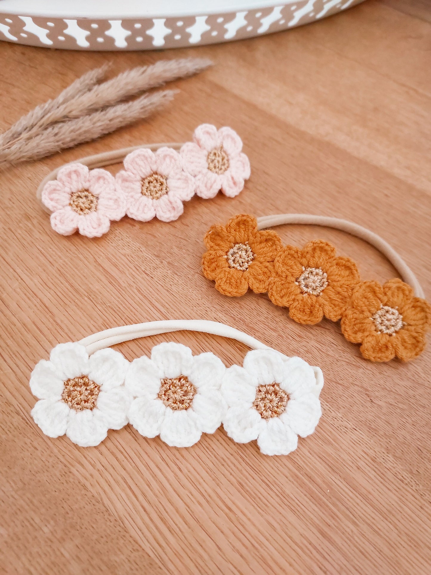 Flower Baby Headband, Newborn Headbands, Flower Crown, Toddler Headbands, Knitted Flower Headband, Baby Hair Accessories, Skinny Headbands