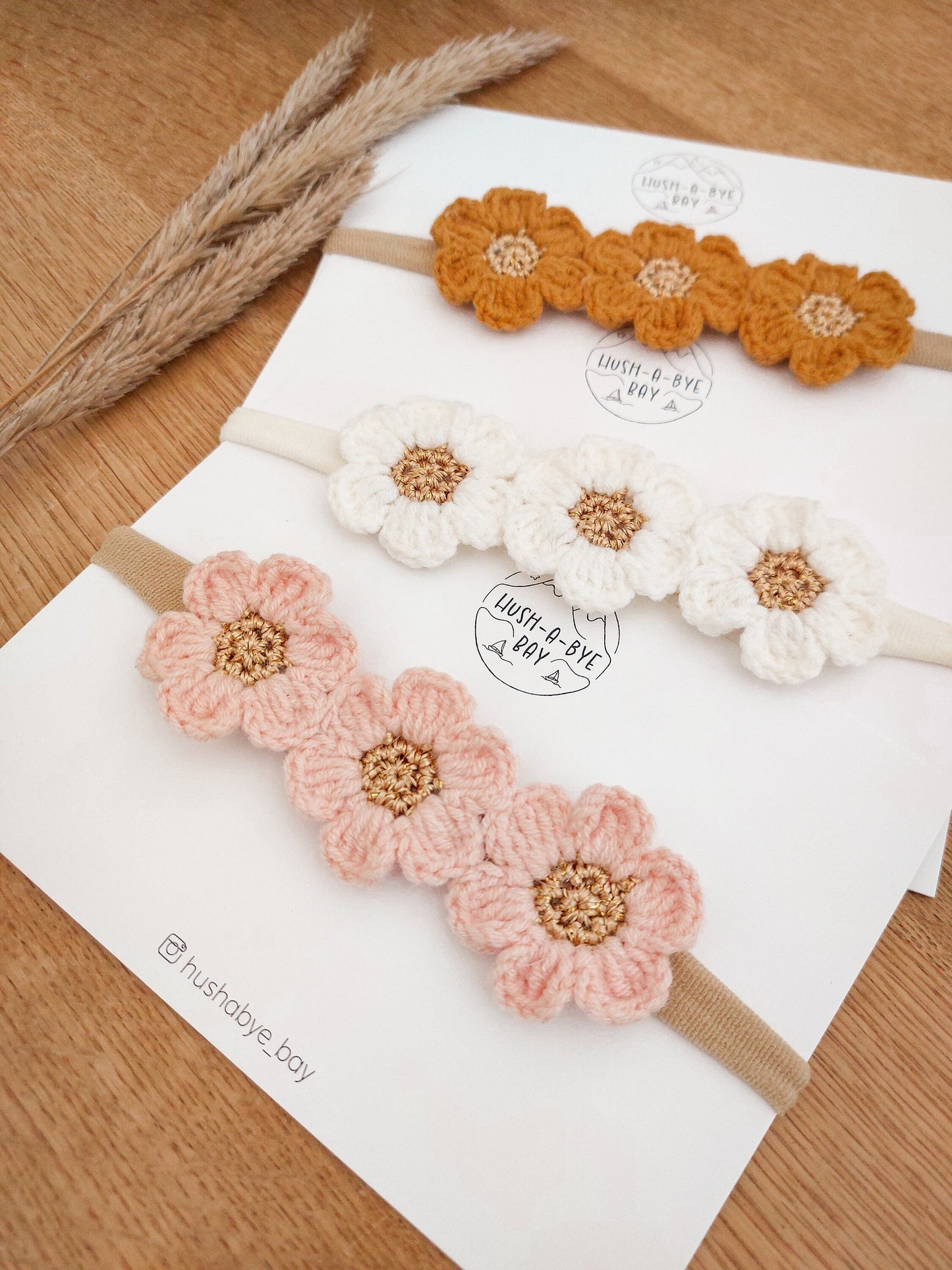 Flower Baby Headband, Newborn Headbands, Flower Crown, Toddler Headbands, Knitted Flower Headband, Baby Hair Accessories, Skinny Headbands