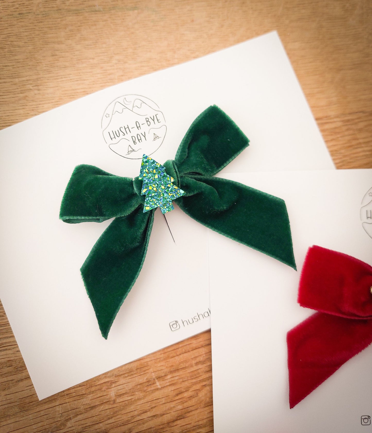 Christmas Hair Bows, Festive Hair Clips, Red Bow, Velvet Bow, Christmas Hair Accessories, Toddler Bows, Baby Hair Clip, Stocking Filler Gift