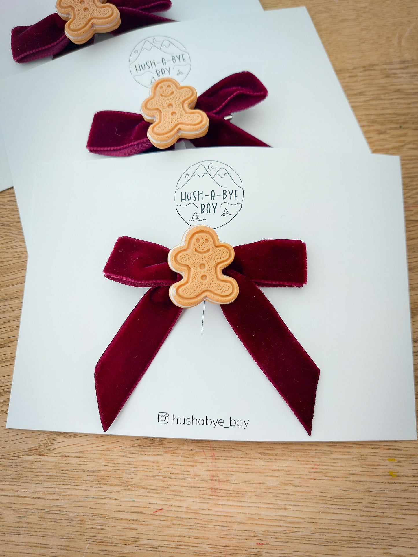 Christmas Hair Bows, Festive Hair Clips, Maroon Bow, Velvet, Christmas Hair Accessories, Toddler Bows, Baby Hair Clip, Stocking Filler Gift
