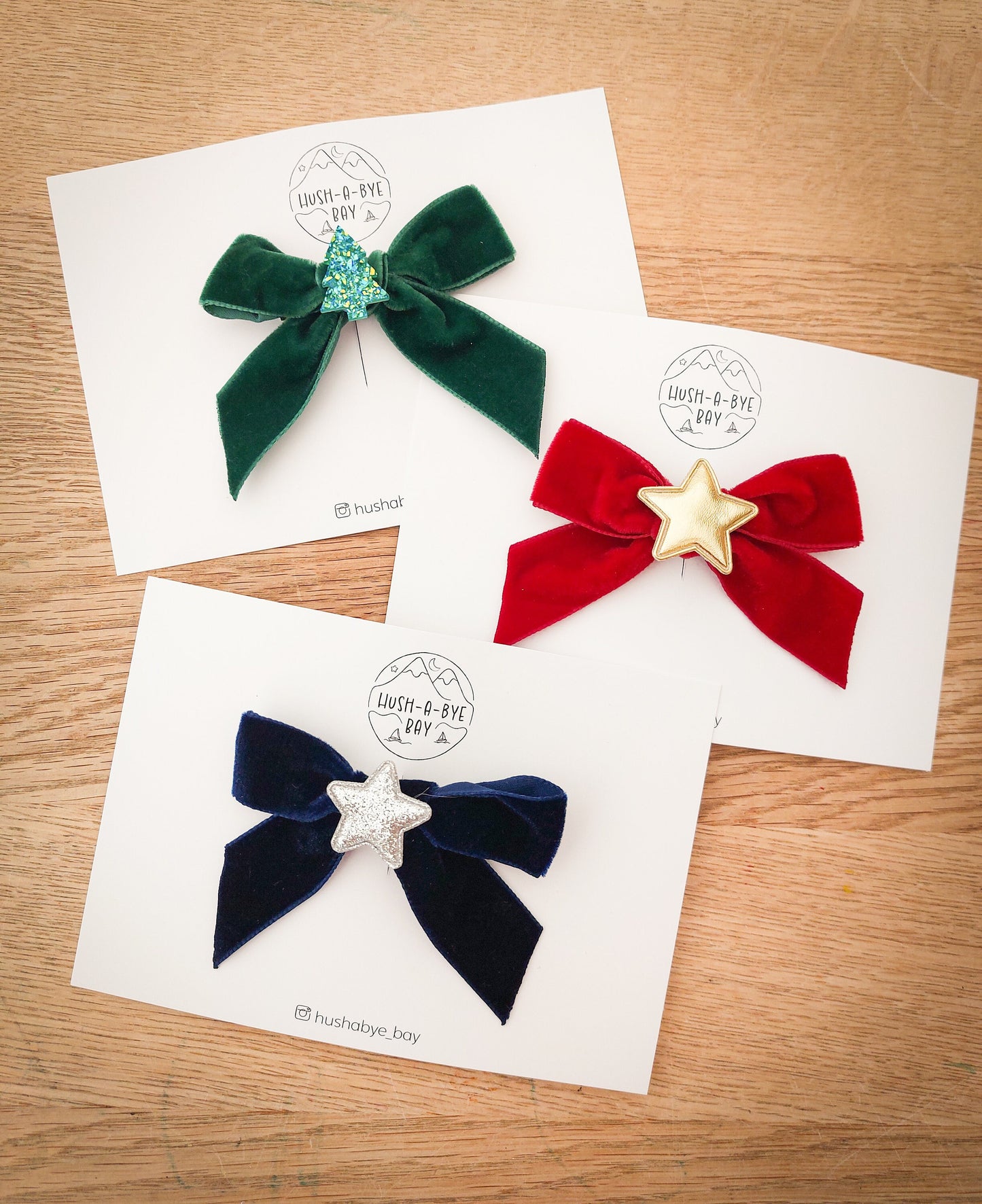 Christmas Hair Bows, Festive Hair Clips, Red Bow, Velvet Bow, Christmas Hair Accessories, Toddler Bows, Baby Hair Clip, Stocking Filler Gift