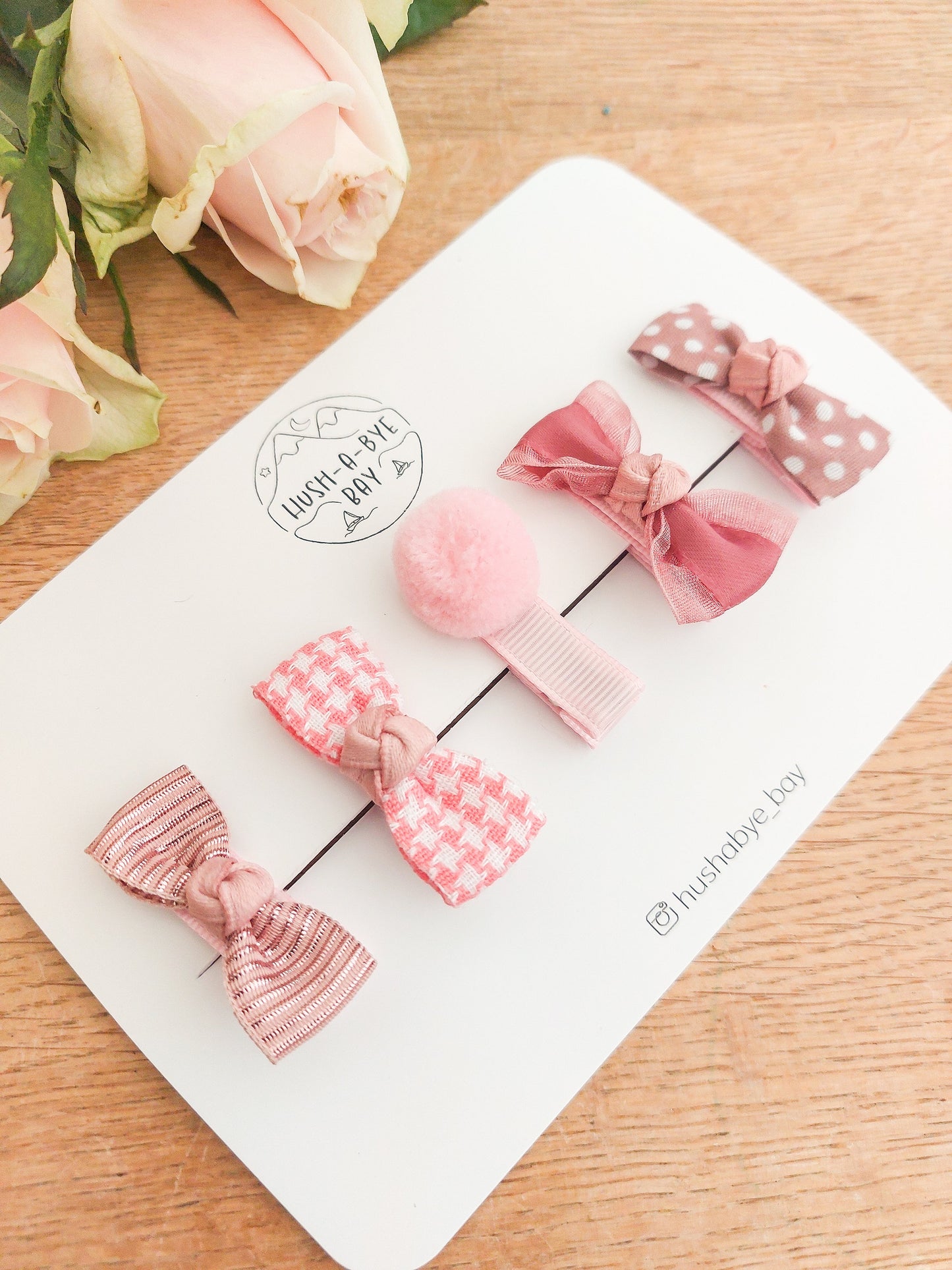Pink Baby Bows, Hair Clips, Fully Lined Clips, Baby Fringe Clips, First Hair Clips, Toddler Hair Clips, Gentle Hair Clips, Fully Lined Bows