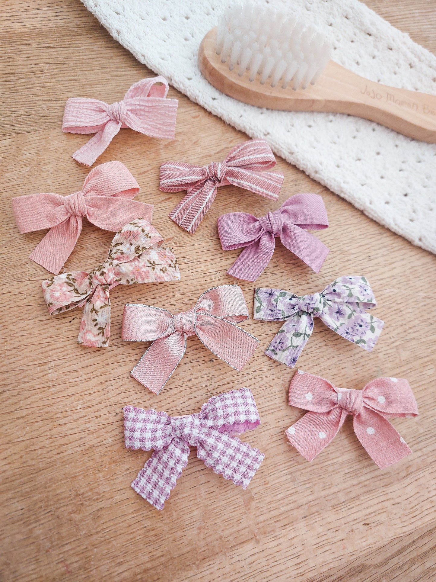 Baby Bows, Baby Hair Clips, Fully Lined Bows, Pink Bows, Toddler Bows, Toddler Hair Clips, Gentle Hair Clips, Fully Lined Clips, Small Bows