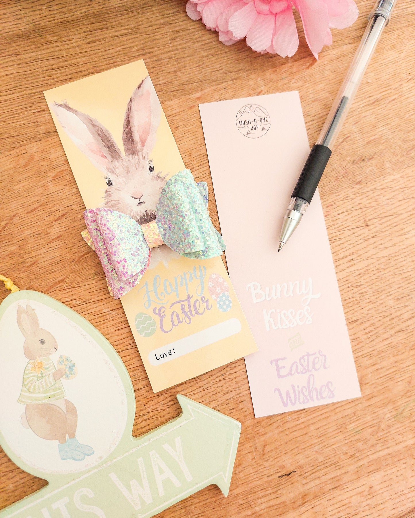 Easter Gift, Easter Basket Filler, Easter Hair Clip, Easter Bow, Girls Easter Gift, Easter Card, Bunny Gift, Easter Basket, Easter Present