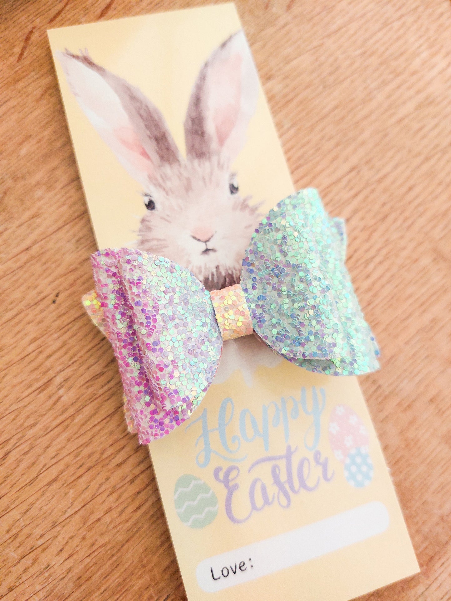 Easter Gift, Easter Basket Filler, Easter Hair Clip, Easter Bow, Girls Easter Gift, Easter Card, Bunny Gift, Easter Basket, Easter Present