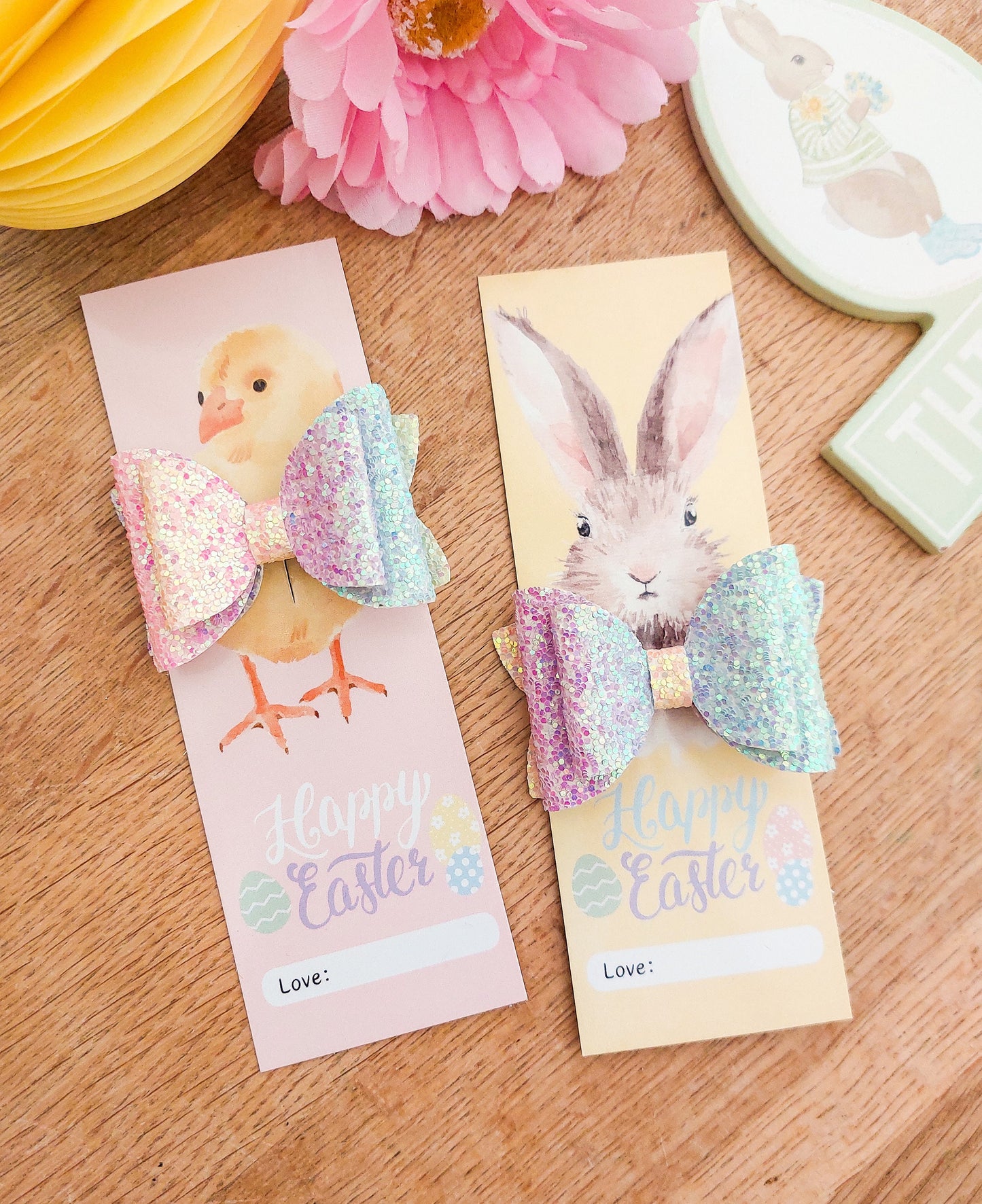 Easter Gift, Easter Basket Filler, Easter Hair Clip, Easter Bow, Girls Easter Gift, Easter Card, Bunny Gift, Easter Basket, Easter Present
