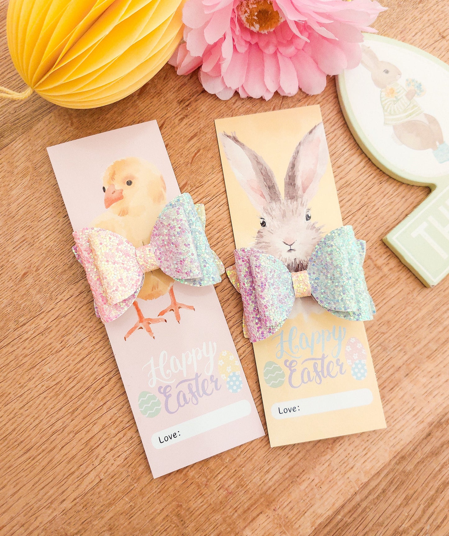 Easter Gift, Easter Basket Filler, Easter Hair Clip, Easter Bow, Girls Easter Gift, Easter Card, Bunny Gift, Easter Basket, Easter Present