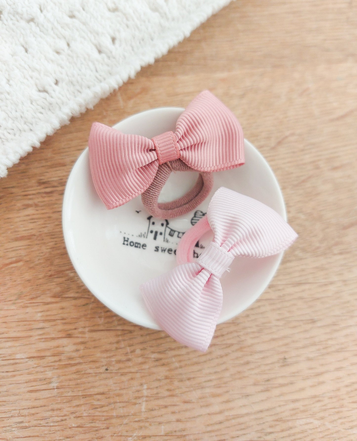 Pair of Baby Hair Ties, Bow Hair Bobbles, Toddler Hair Bands, Baby Hair Bands, Soft Hair Bobbles, Mini Hair Bands, Small Elastics, No Snag