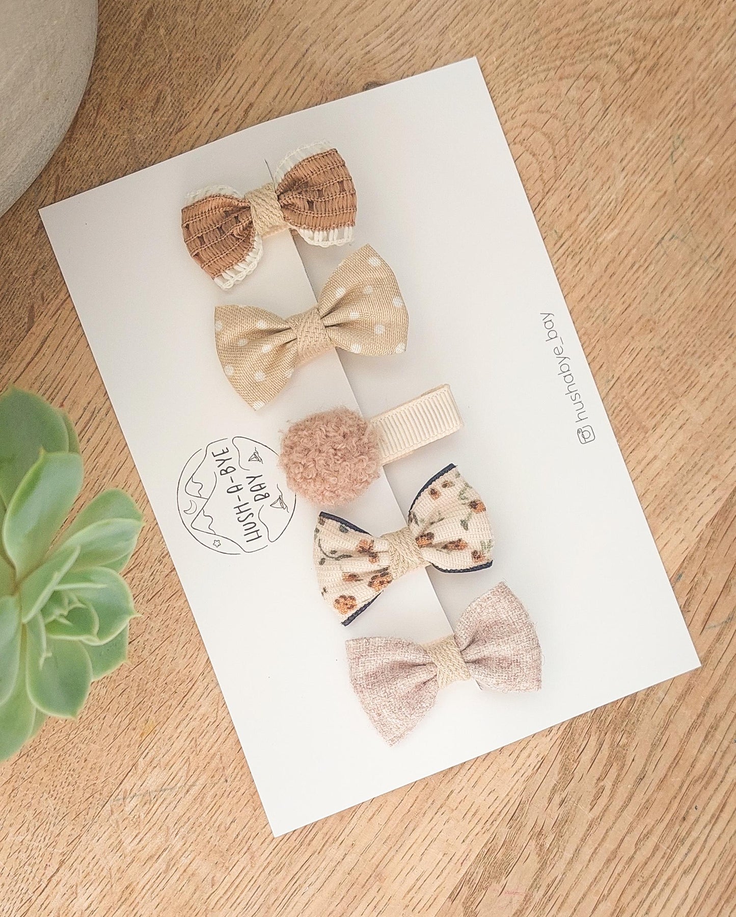Neutral Baby Bows, Beige Bows, Fully Lined Clips, Baby Fringe Clips, First Hair Clips, Toddler Hair Clips, Gentle Hair Clips, Fully Lined