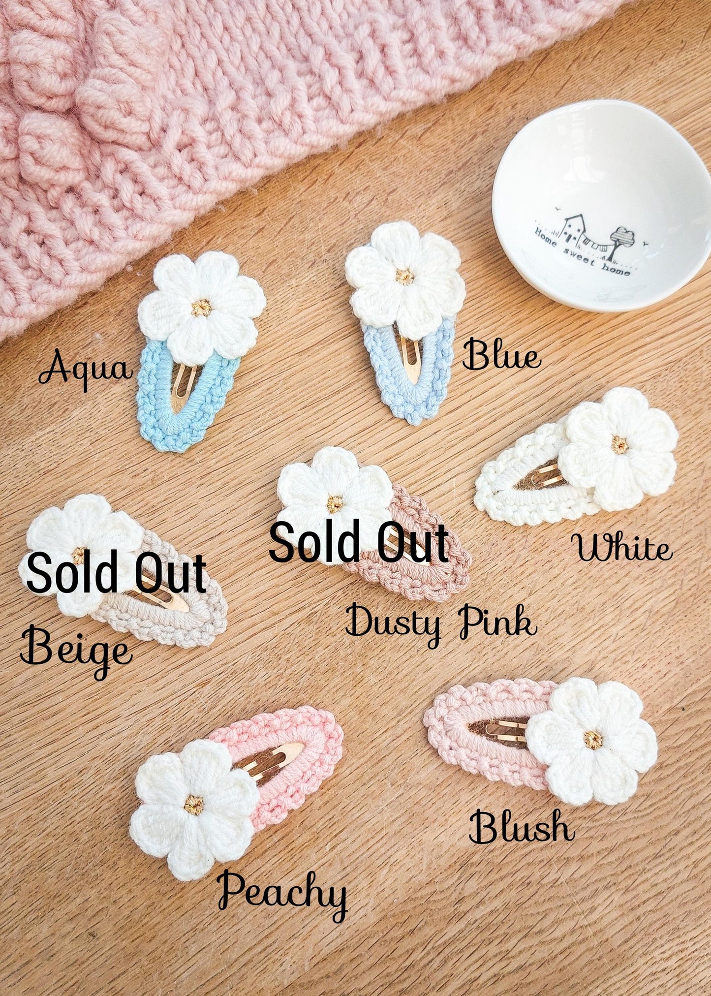 Flower Hair Clips, Knitted Hair Clips, Crochet Hair Clips, Girls Snap Clips, Toddler Hair Clips, Baby Hair Clips, Baby Snap Clips, Barrettes