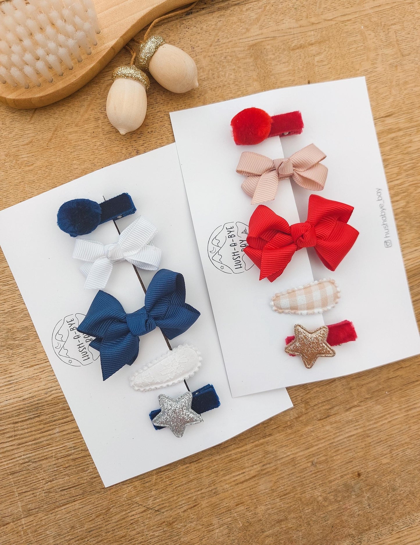 Baby First Hair Clips, Baby Christmas Hair Clips, Fully Lined Clips, Christmas Hair Clips, Festive Hair Clip Set, Toddler Clips