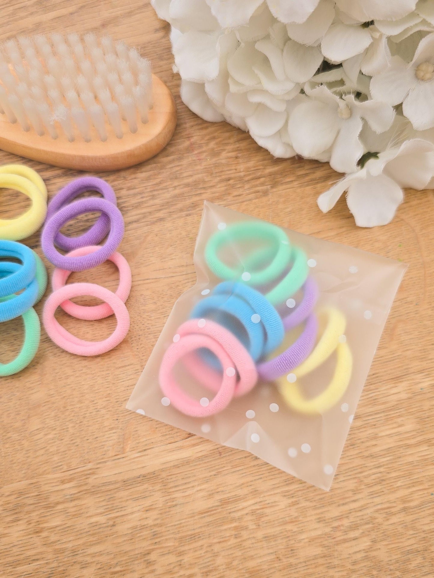 Pack of Baby Hair Ties, Baby Hair Bobbles, Toddler Hair Bands, Baby Hair Bands, Soft Hair Bobbles, Mini Hair Bands, Small Elastics - Qty 10.