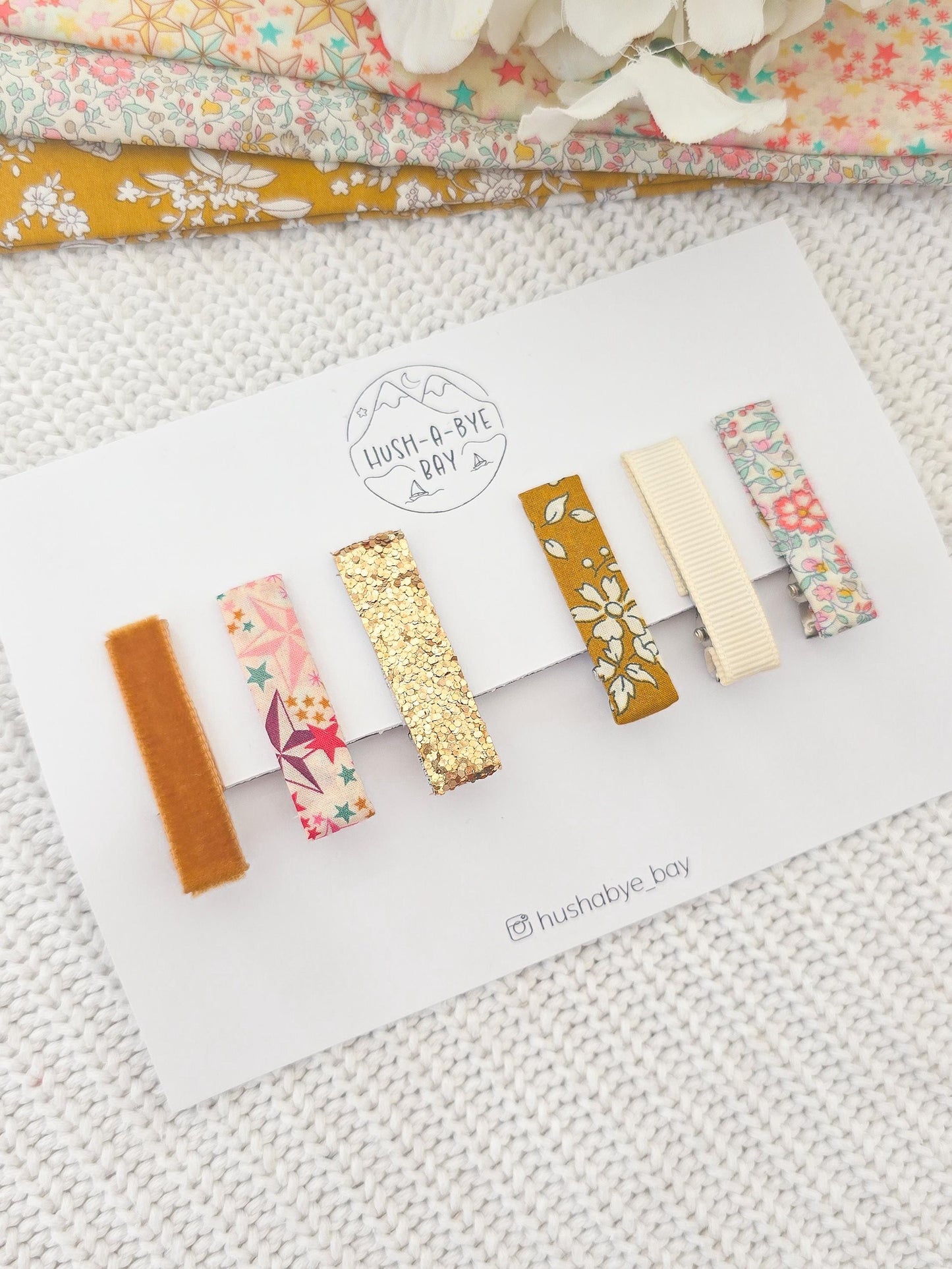 Liberty Hair Clip Set - Mustard