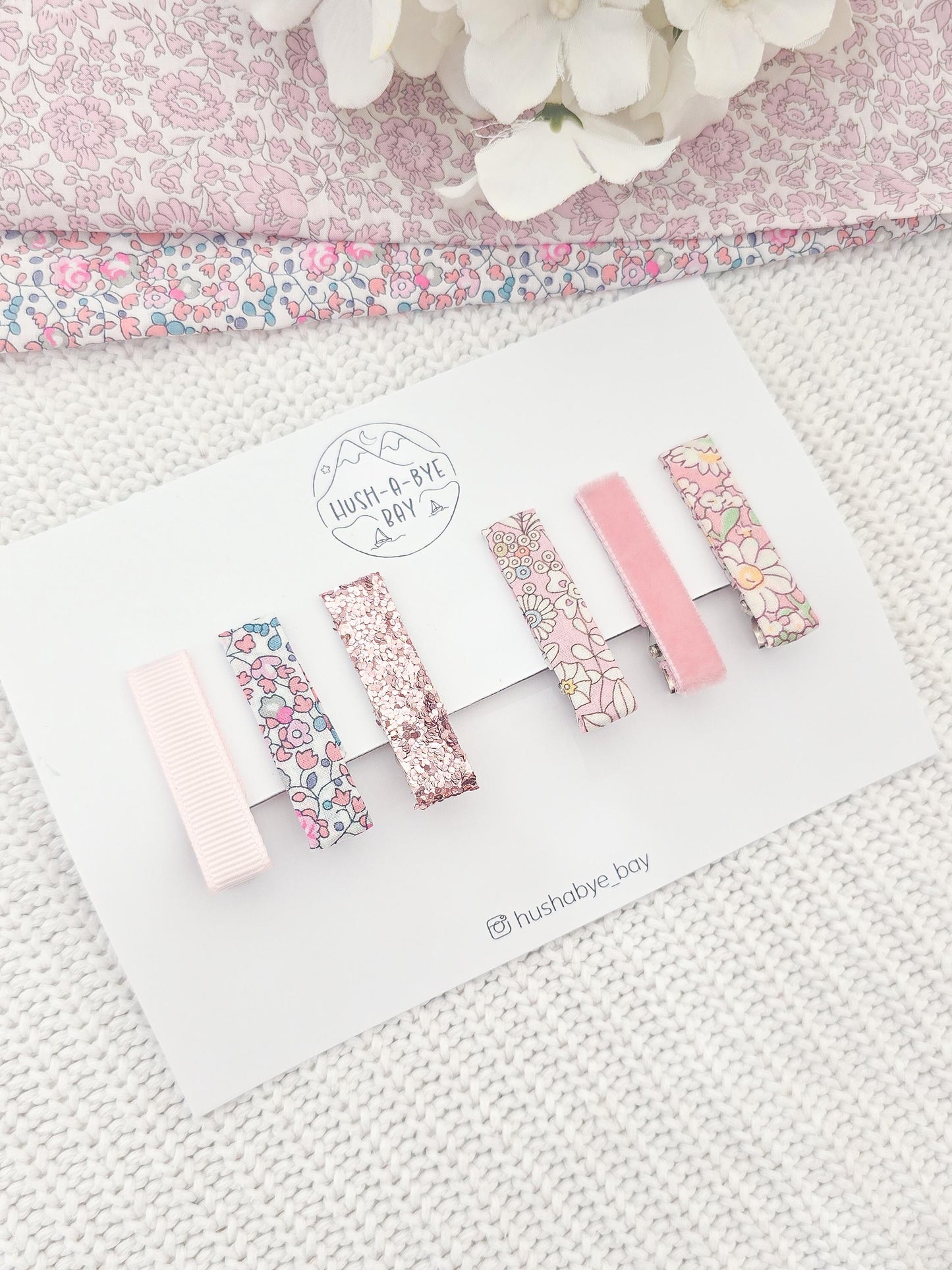 Liberty Hair Clip Set - Baby Pink
