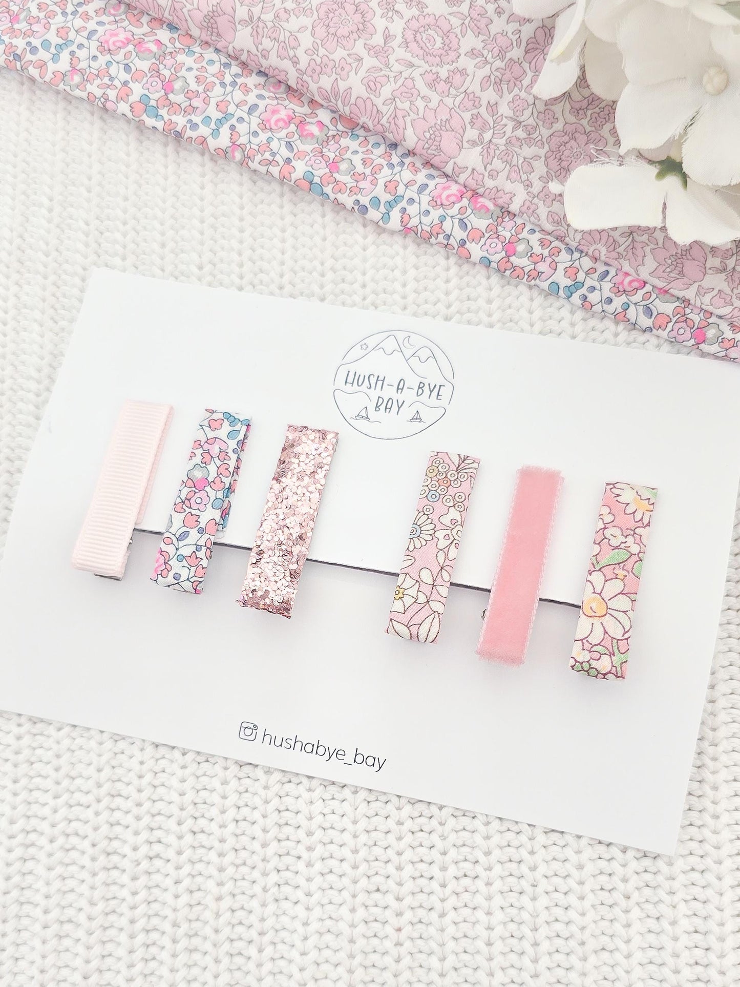 Liberty Hair Clip Set - Baby Pink