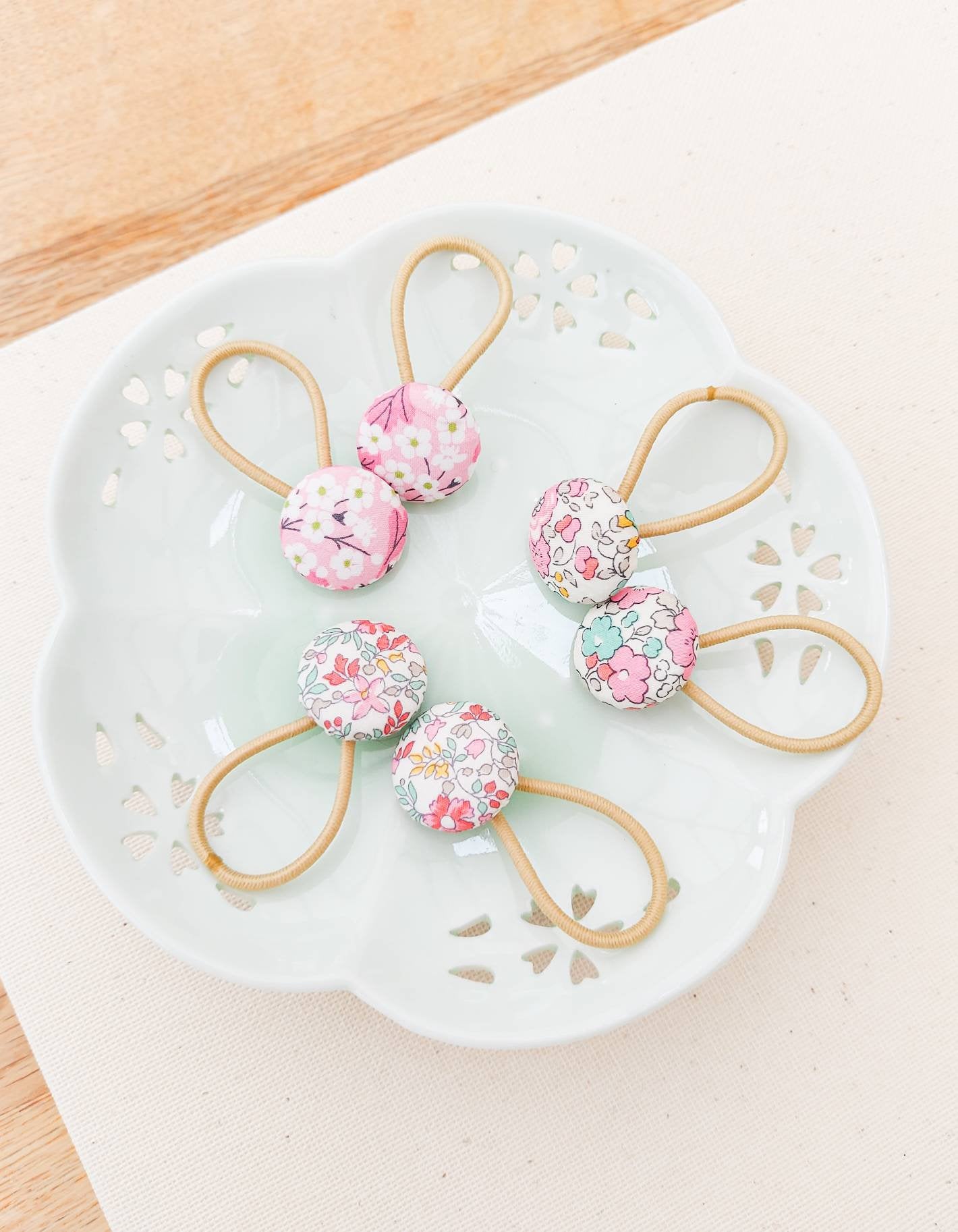 Liberty Hair Bobbles, Toddler Hair Bands, Button Hair Bobbles, Mini Hair Bands, Hair Ties, Elastics, Liberty London Fabric - Pick & Mix