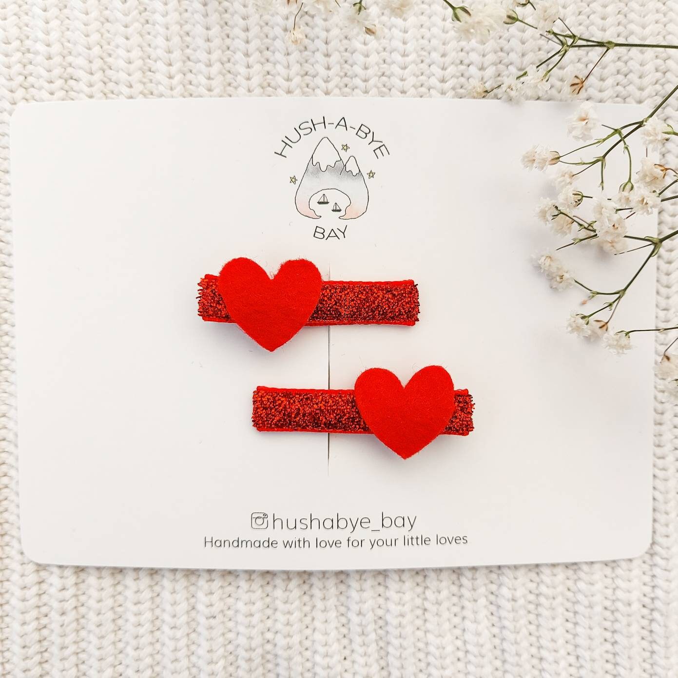 Valentines Hair Clips, Heart Hair Clips, Red Heart Pigtail Clips, Fringe Clips, Toddler Hair Clips, Baby Hair Clips, Glitter Hair Clips