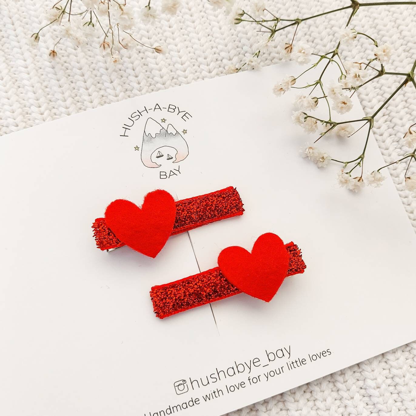 Valentines Hair Clips, Heart Hair Clips, Red Heart Pigtail Clips, Fringe Clips, Toddler Hair Clips, Baby Hair Clips, Glitter Hair Clips