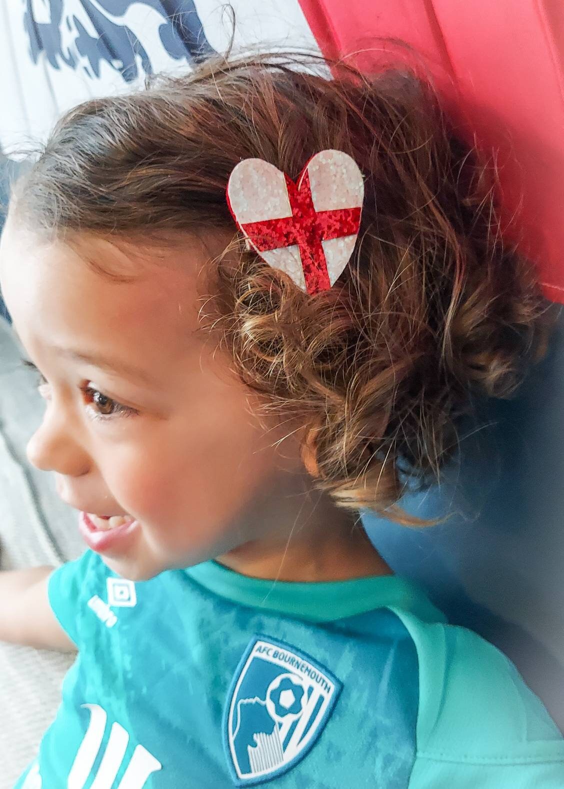 England Football Hair Clip, World Cup 2022, St Georges Cross Hair Clip, Fringe Clips, Toddler Hair Clips, World Cup Hair Clip,Baby Hair Clip