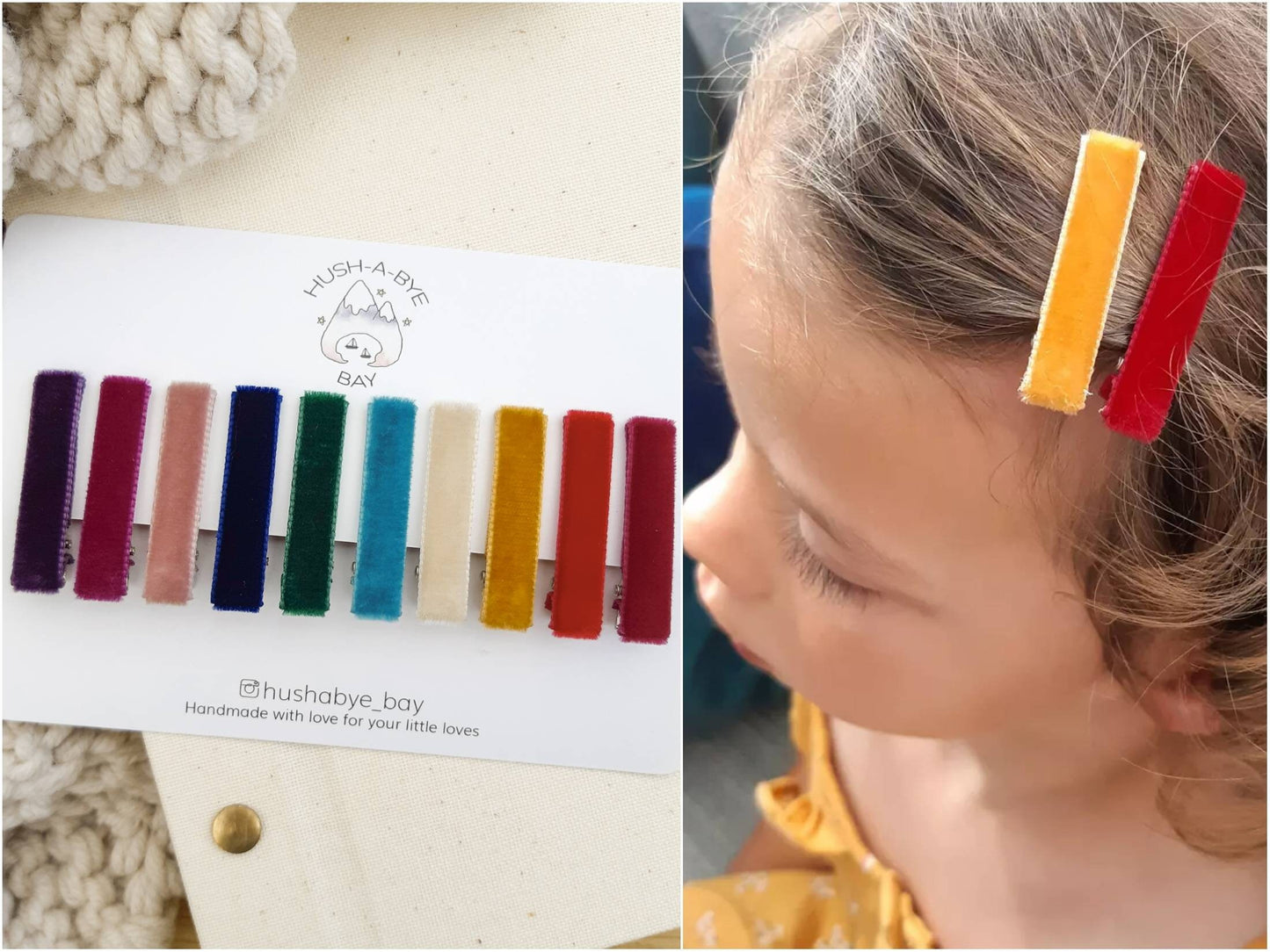Velvet Hair Clips, Autumn Fringe Clips, Toddler Hair Clips, Baby Hair Clips, Hair Clip Set, Winter Hair Clips, Christmas, Barrettes