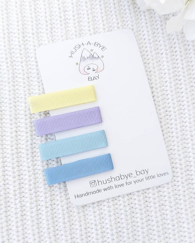 Toddler Hair Clips, Rainbow Fringe Clips, Grosgrain Ribbon Hair Clips, Baby Hair Clips, Hair Clip Set, Multicoloured hair clips, Barrettes