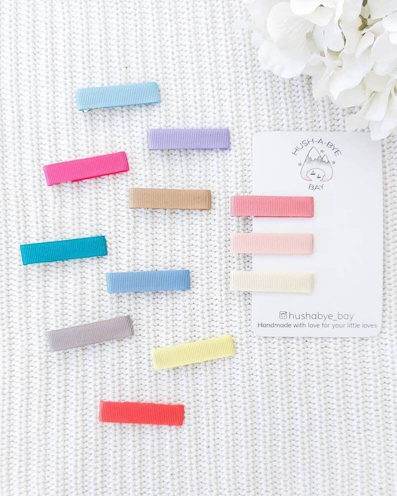 Toddler Hair Clips, Rainbow Fringe Clips, Grosgrain Ribbon Hair Clips, Baby Hair Clips, Hair Clip Set, Multicoloured hair clips, Barrettes