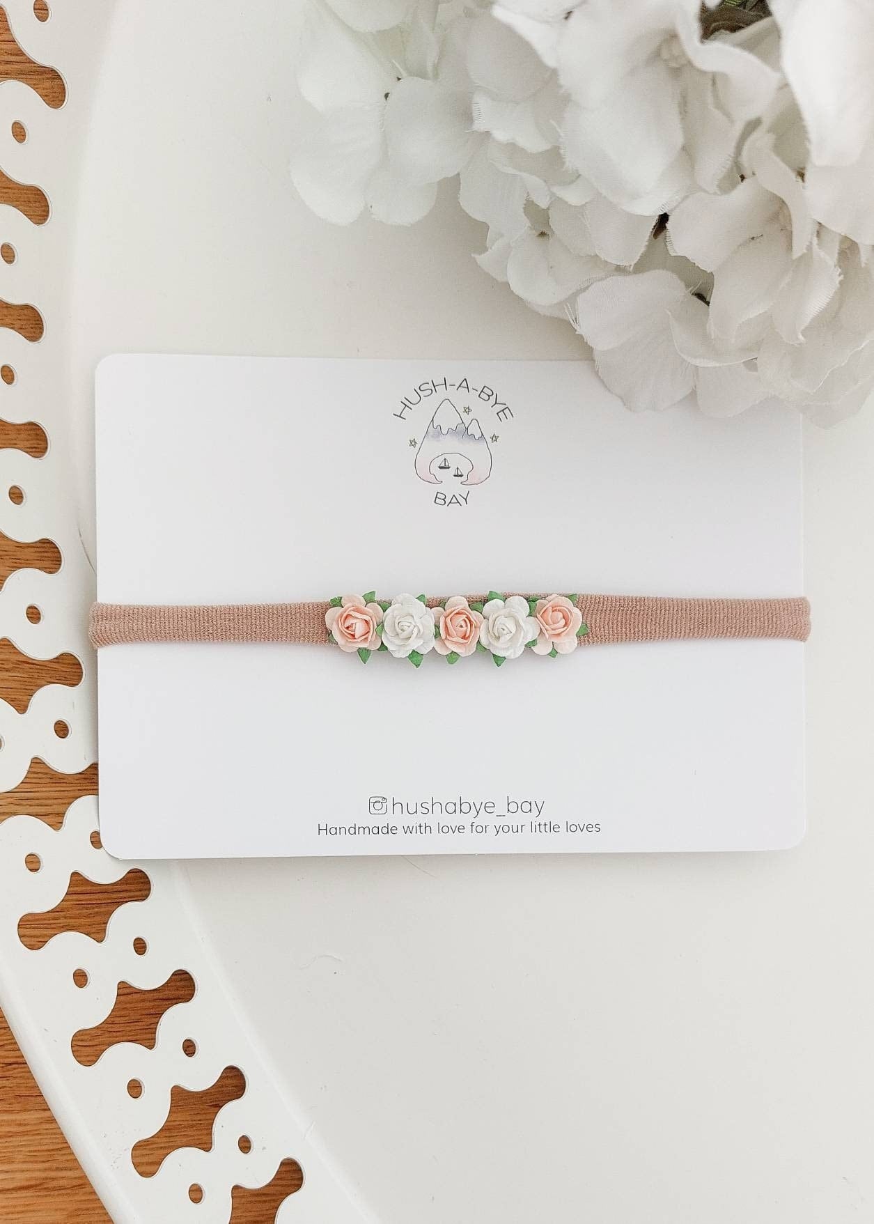Baby Flower Headband, Newborn Flower Headband, Newborn Headband, Dainty Headband, Baby Headband, Soft Nylon Headband, Baby Hair Accessories