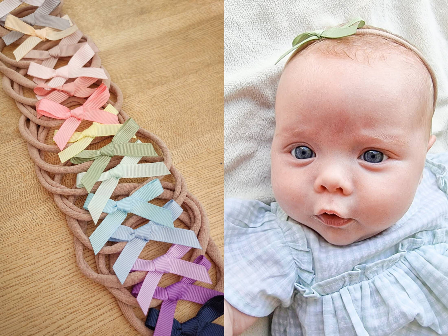 Baby Bow Headband, Newborn Bows, Newborn Headband, Baby Bows, Baby Headband, Soft Nylon Headband, Baby Hair Accessories, Baby Hair Bows