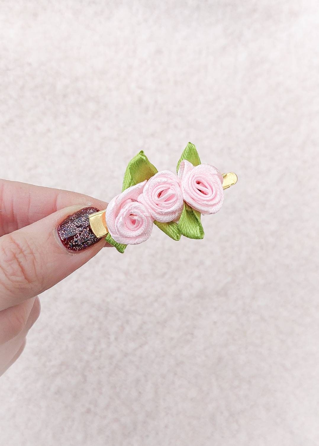 Flower Hair Clips, Satin Rose Hair Clips, Girls Hair Clips, Hair Clip Set, Toddler Hair Clips, Baby Hair Clips, Baby Barrettes, Baby Gift