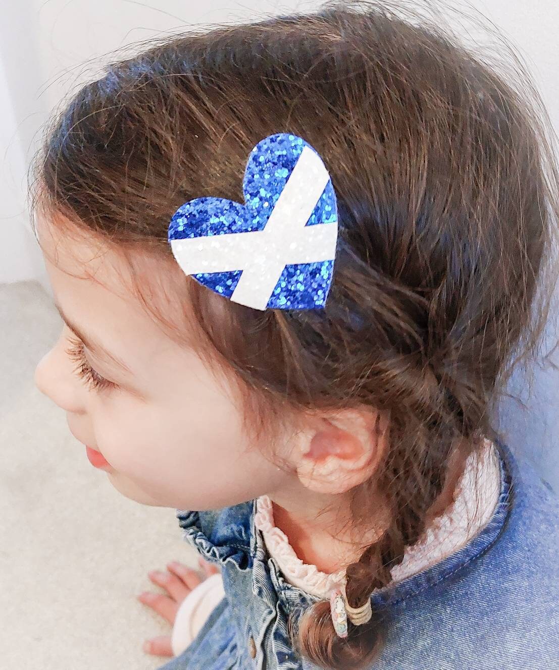 Scottish Hair Clip, Scotland Hair Clip, Burns Night Hair Clip, Scottish Flag Hair Clips, Football, Toddler Hair Clips, Baby Hair Clip