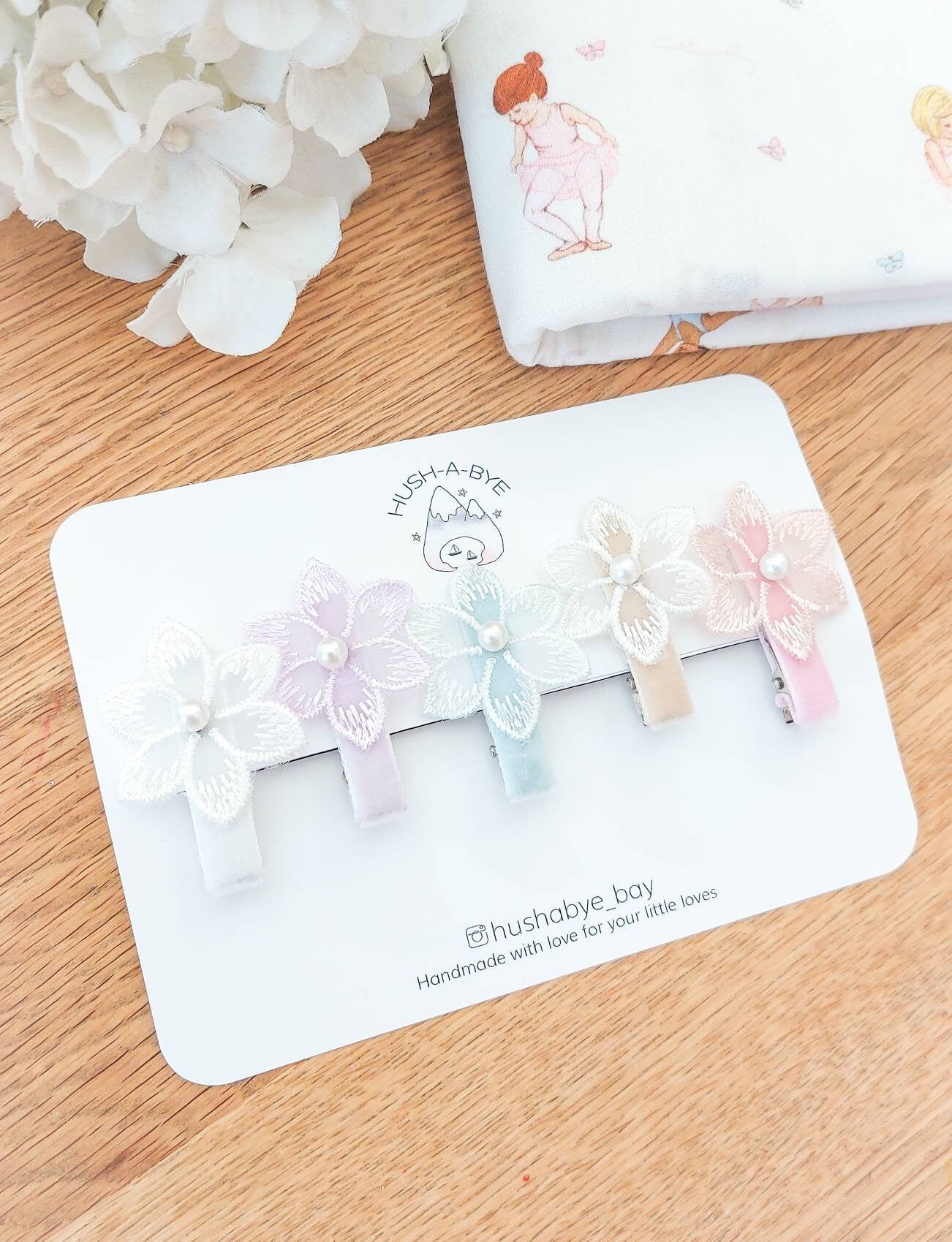 Flower Hair Clips, Tulle Flower Hair Clip, Girls Hair Clips, Toddler Hair Clips, Flower and Pearl Hair Clips, Baby Hair Clips, Baby Barrette