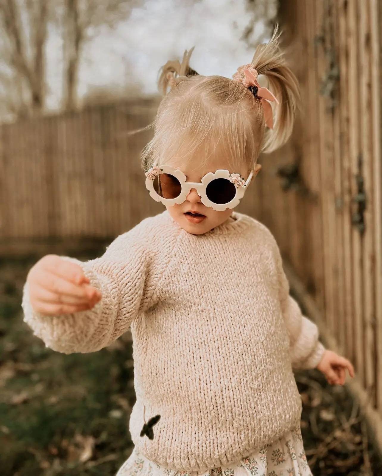 Baby Sunglasses, Flower Sunglasses, Toddler Sunglasses, Vintage Sunglasses, Retro 60s Style, Girls Sunglasses, Flower Power